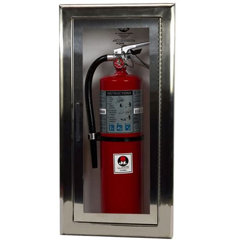 recessed stainless steel fire extinguisher cabinet|exterior rated fire extinguisher cabinet.